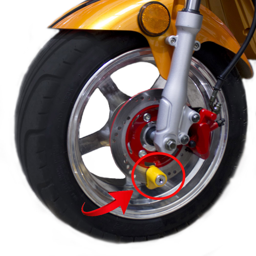 Antirrobo moto Piton cromado pinza disco 5,5mm – URA Moto